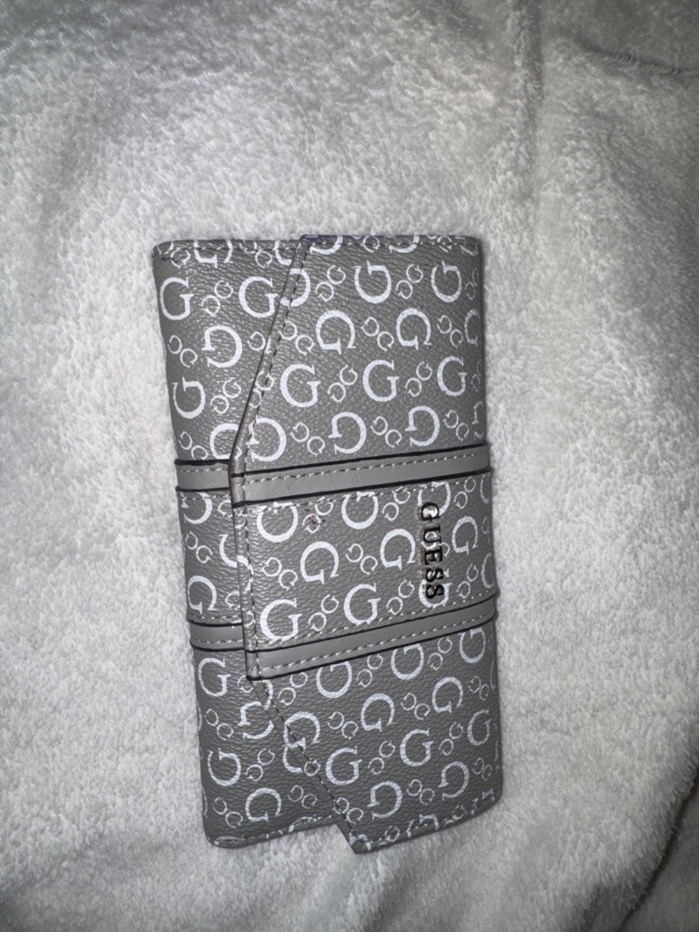 Guess Gray Logo Continental Wallet